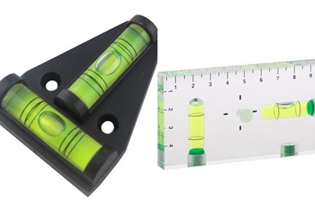 niveles de burbuja en forma de t