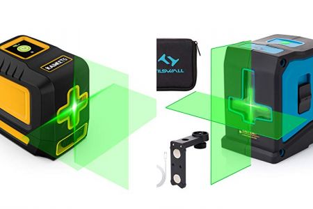 niveles láser con luz verde