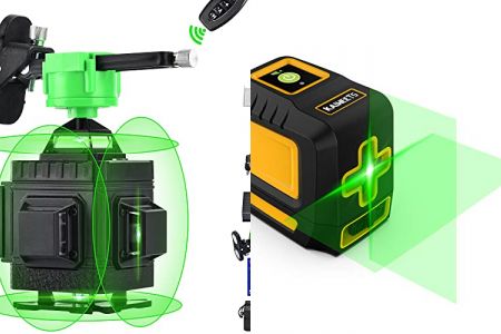 niveles láser con trípode y receptor