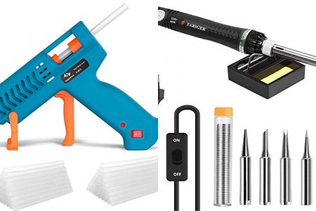 soldadores de estaño con pistola de silicon