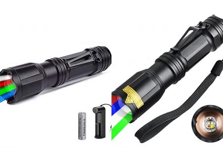 linternas led 4 colores