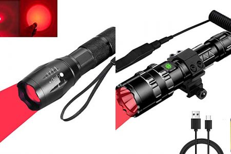 linternas led luz roja