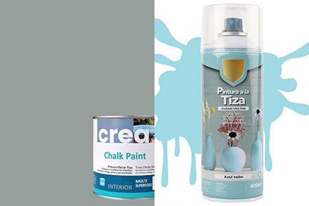 pinturas a la tiza azul