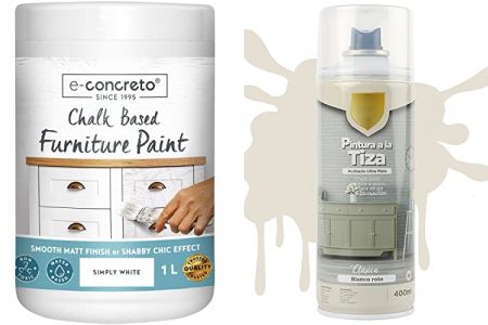 pinturas a la tiza blanco antiguo