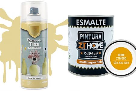 pinturas a la tiza color mostaza