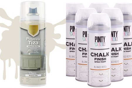 pinturas a la tiza en spray blanco antiguo