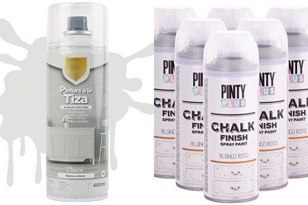 pinturas a la tiza en spray blanco