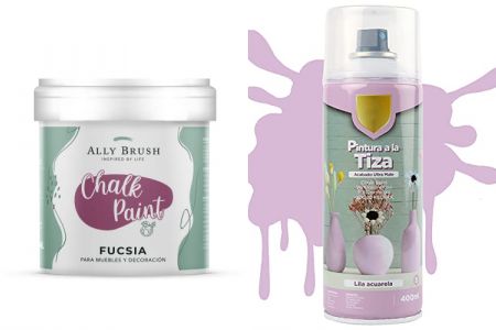 pinturas a la tiza fucsia