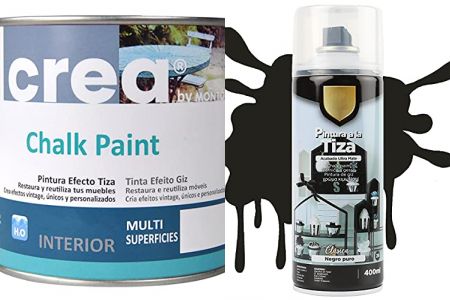 pinturas a la tiza negro mate