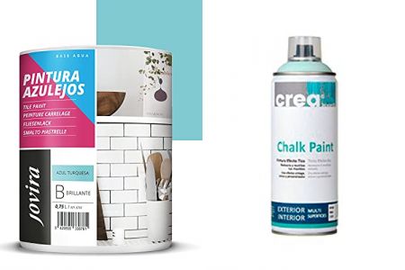 pinturas al agua azul turquesa