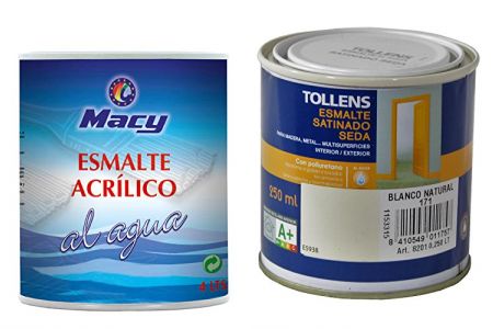 pinturas al agua blanco satinado