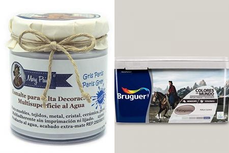 pinturas al agua color gris perla
