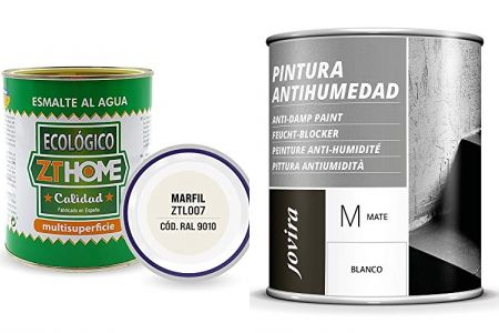 pinturas al agua color gris