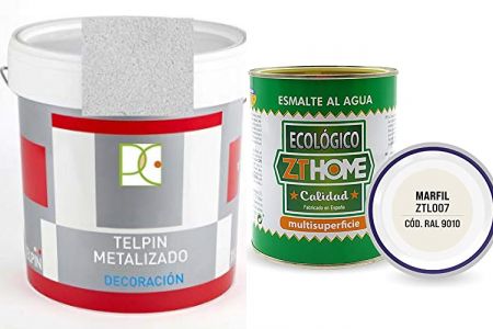 pinturas al agua color plata