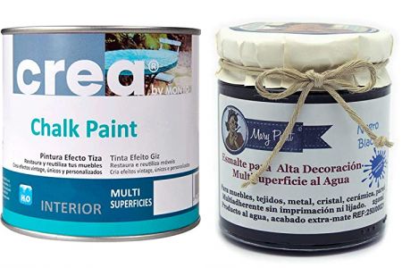 pinturas al agua negro mate