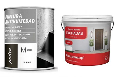 pinturas exterior antihumedad roja