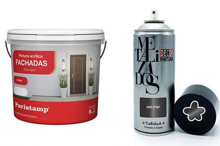 pinturas exterior gris plata