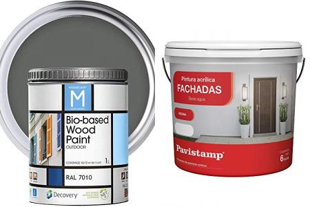 pinturas exterior para madera gris