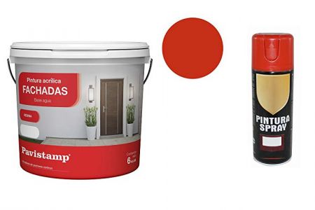 pinturas exterior rojo teja