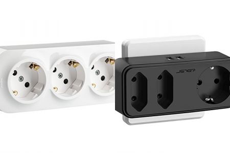 enchufes 3 tomas de pared