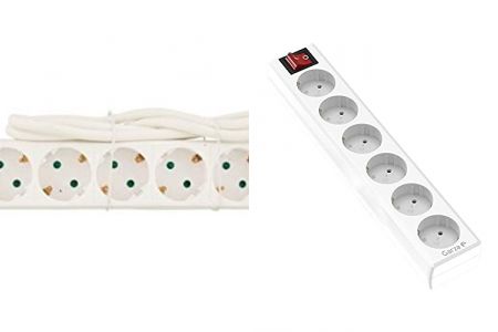 enchufes 6 tomas blanco