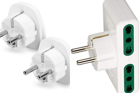 enchufes adaptadores acodados