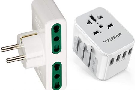 enchufes adaptadores de cuatro