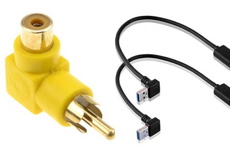 Enchufes adaptadores en ángulo