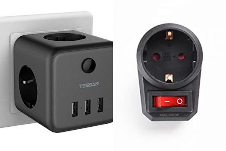 enchufes con interruptor negros