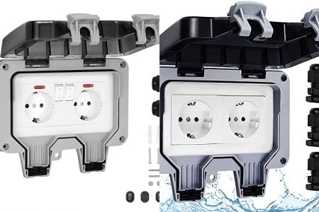 enchufes de exterior de jardín