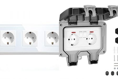 enchufes de exterior triples