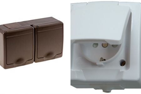 enchufes de superficie con tapa