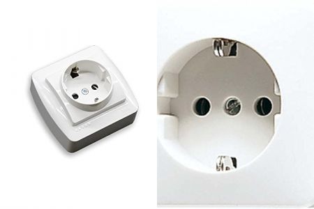 enchufes de superficie con toma de tierra