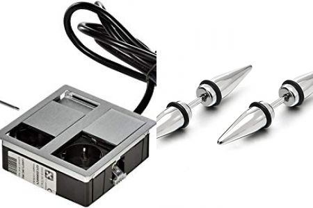 enchufes dobles de acero inoxidable