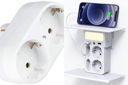 enchufes dobles giratorios