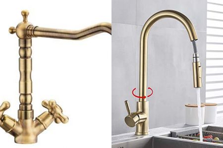 grifos de cocina color bronce