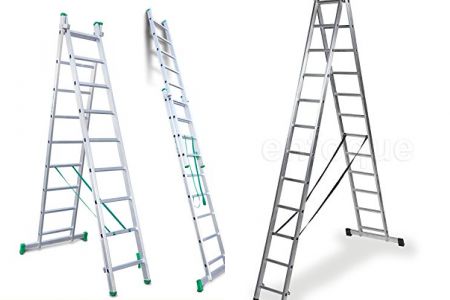 escaleras de aluminio de 12 peldaños