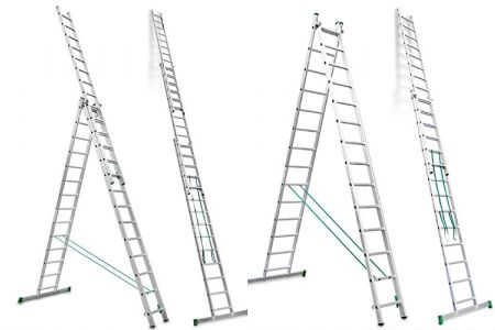 escaleras de aluminio de 14 peldaños