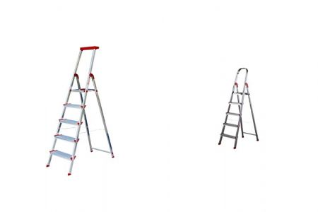 escaleras de aluminio de 5 peldaños