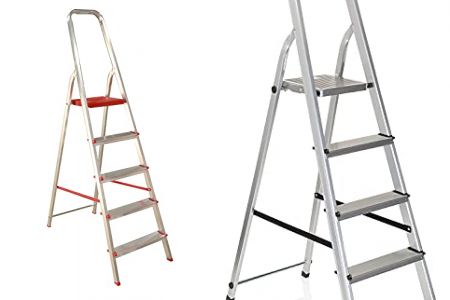 escaleras de aluminio plegables 5 peldaños