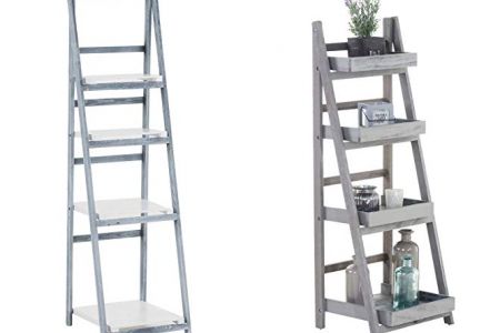 escaleras de madera color gris