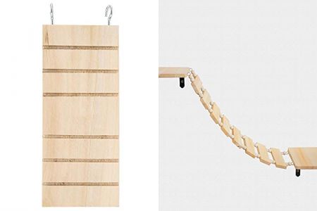 escaleras de madera con plataforma