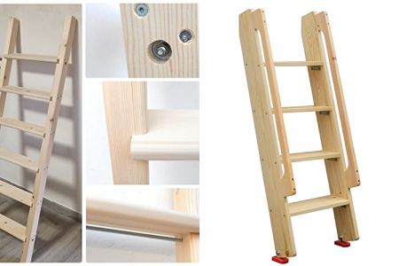 escaleras de madera literas