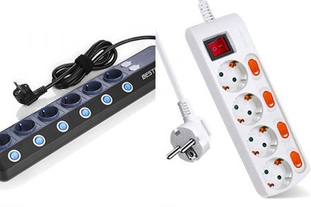 regletas 4 tomas con interruptores independientes