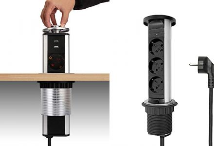 regletas de mesa retráctil