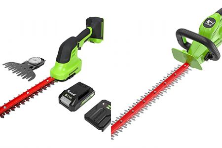 tijeras de podar eléctrica greenworks tools